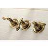 Kingston Brass KB233ACLAB Three-Handle Tub and Shower Faucet, Antique Brass KB233ACLAB